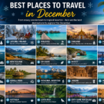 Alt Text: Best places to travel in December featuring winter and tropical destinations around the world
