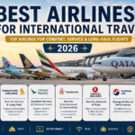 Best airlines for international travel in 2026 with passengers inside a modern aircraft cabin