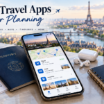 Best travel apps for planning trips with itinerary, maps, flights, and hotel bookings on smartphone
