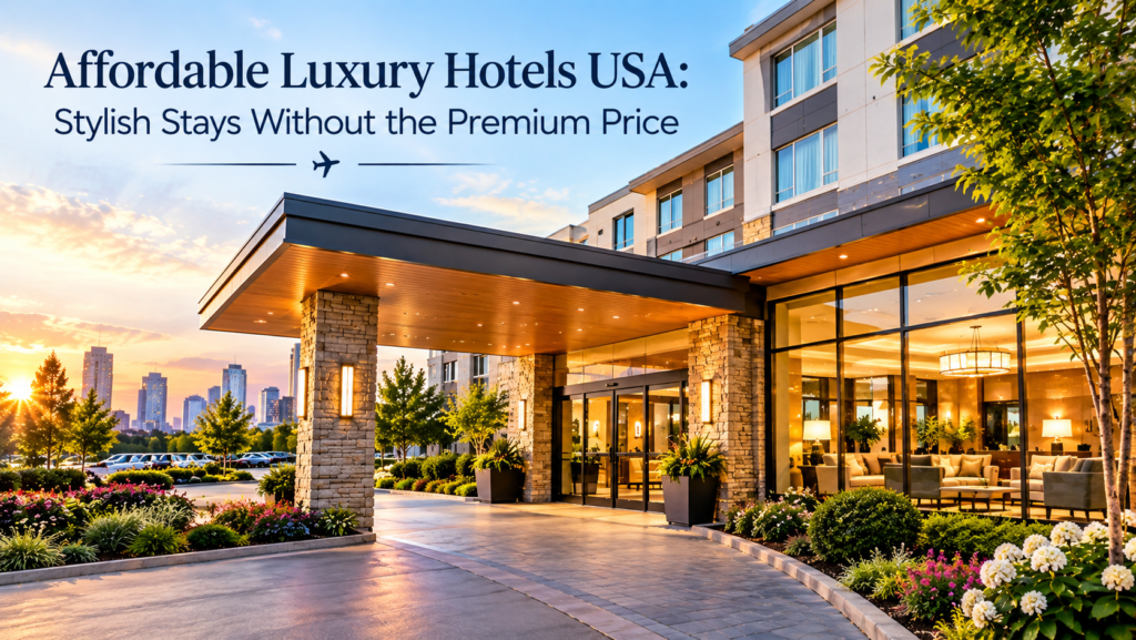 Affordable luxury hotel in the USA with stylish interiors and upscale amenities