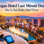 Las Vegas Strip hotel view representing vegas hotel last minute deals