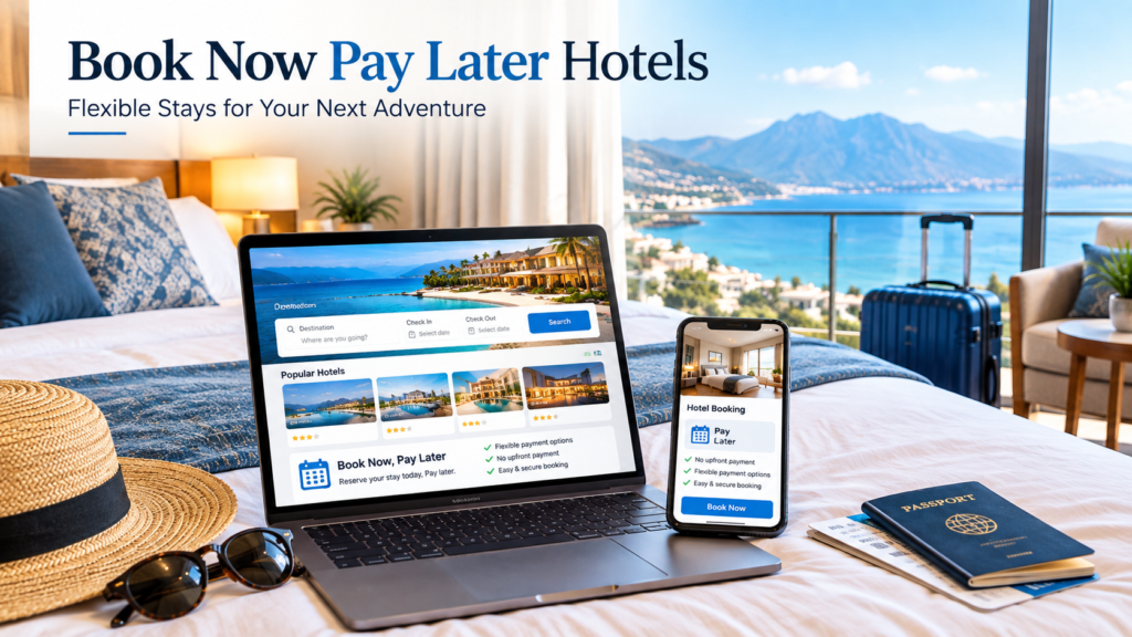 Book now pay later hotel reservation with flexible payment options