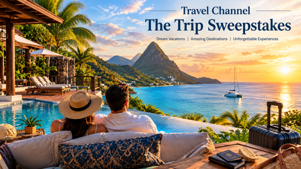 Travel Channel The Trip Sweepstakes dream vacation featuring a luxury Caribbean travel experience