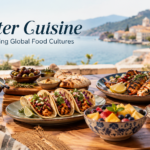 Inter cuisine featuring international dishes from different food cultures