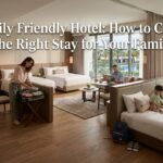 Family enjoying a comfortable family friendly hotel room